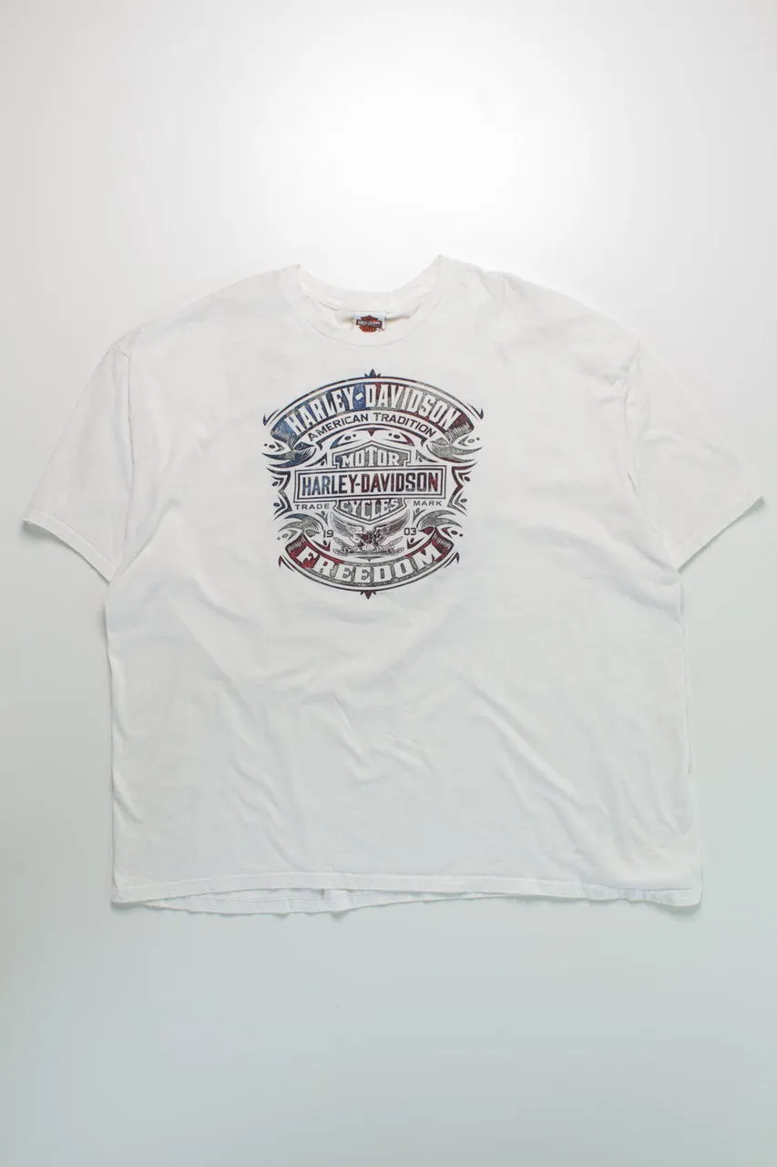 2015 Harley Davidson White Graphic T-Shirt