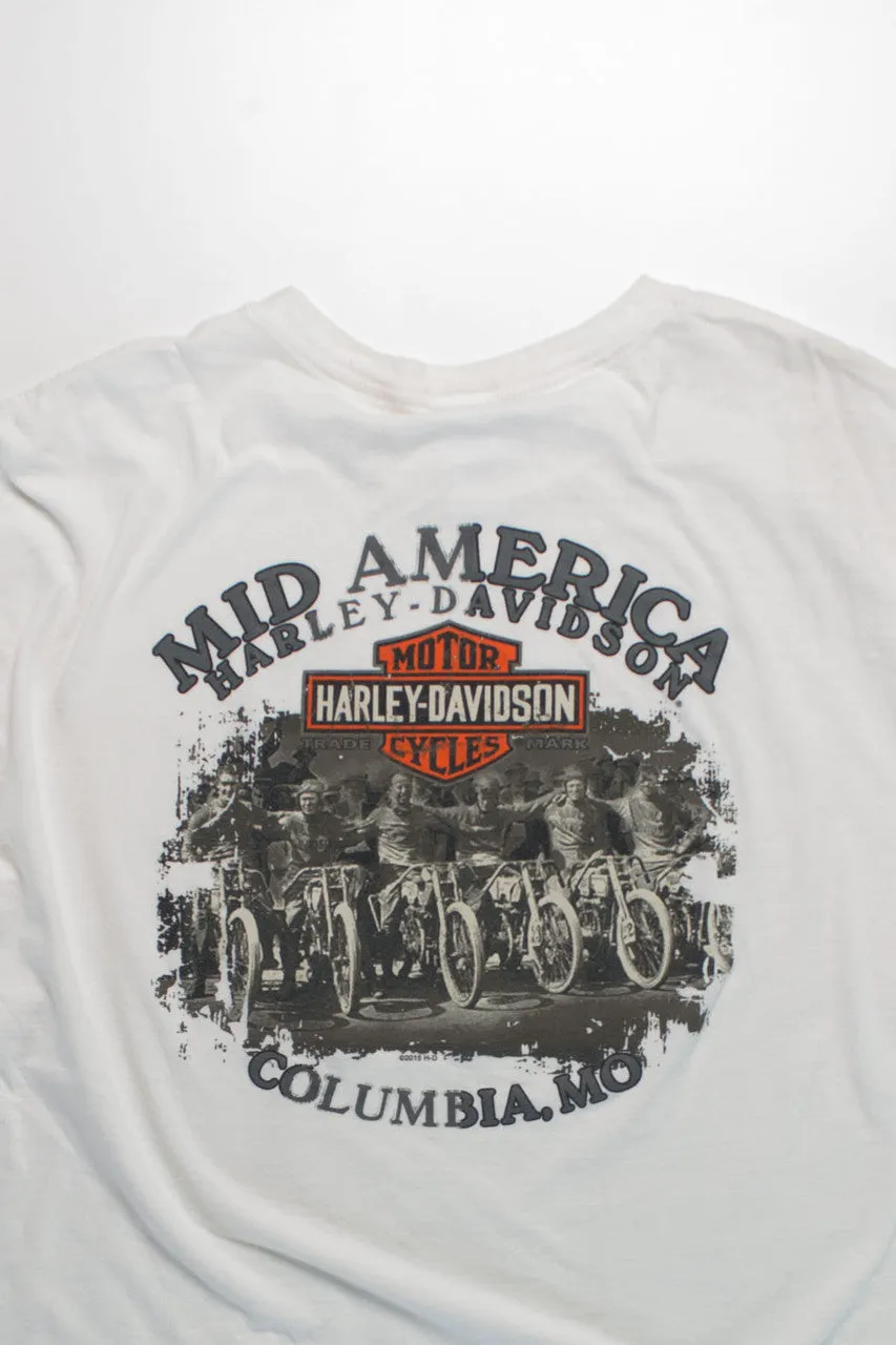 2015 Harley Davidson White Graphic T-Shirt