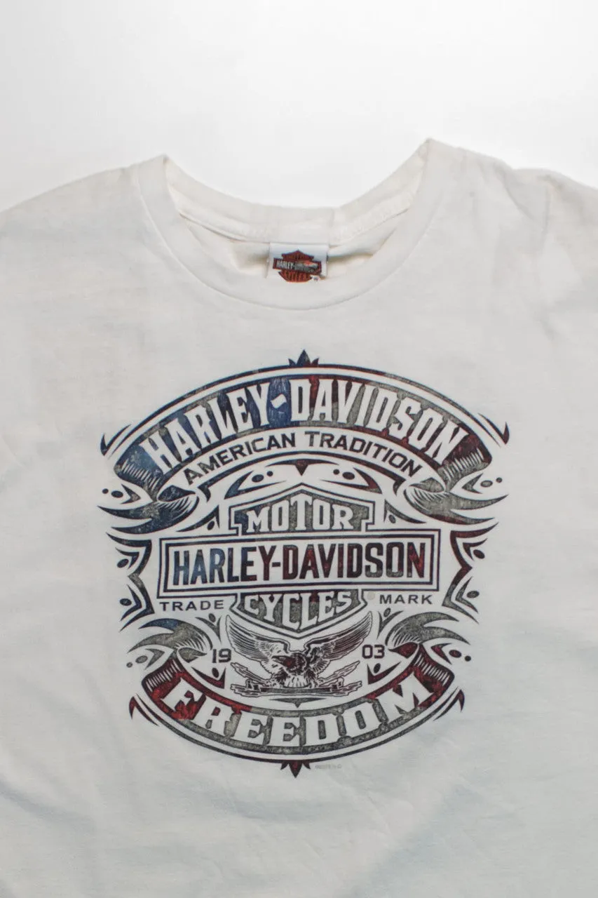 2015 Harley Davidson White Graphic T-Shirt