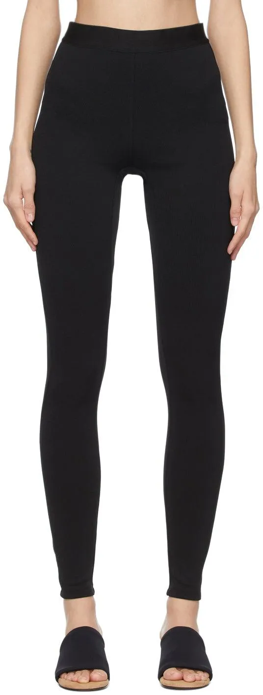 3.1 Phillip Lim Black Jersey Zip Leggings