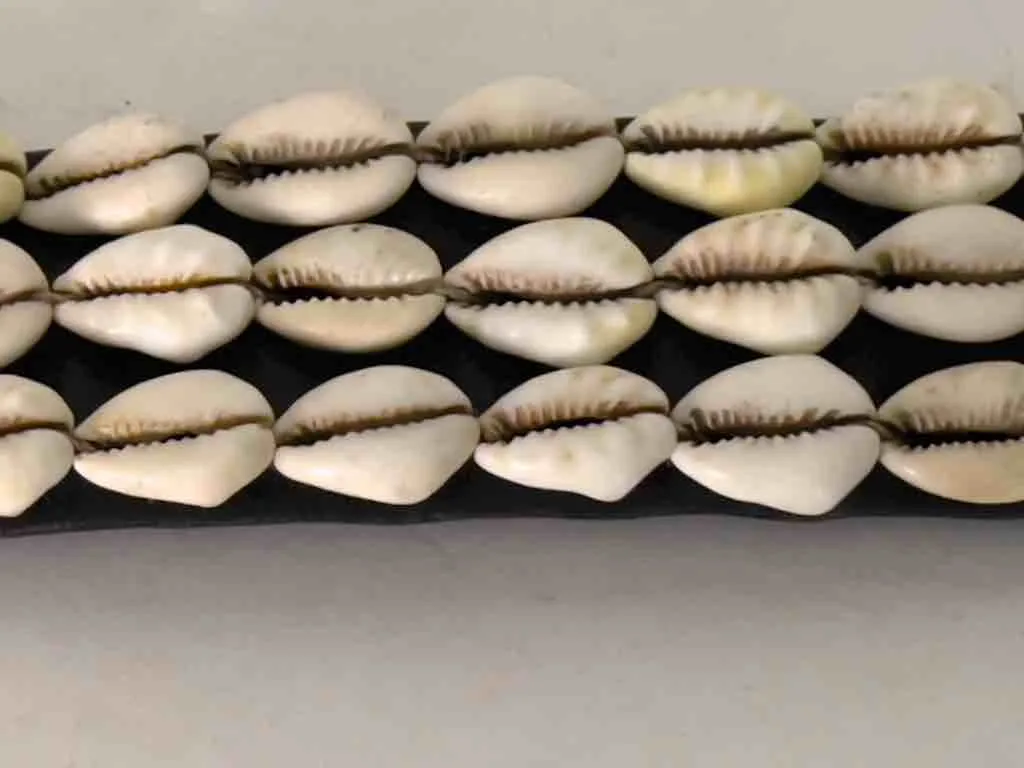 African Cultural Wide Real Cowrie Shell-Leather Tie-Closure Belt - 3 colors