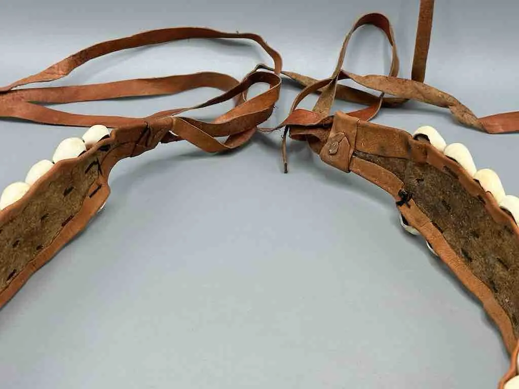 African Cultural Wide Real Cowrie Shell-Leather Tie-Closure Belt - 3 colors