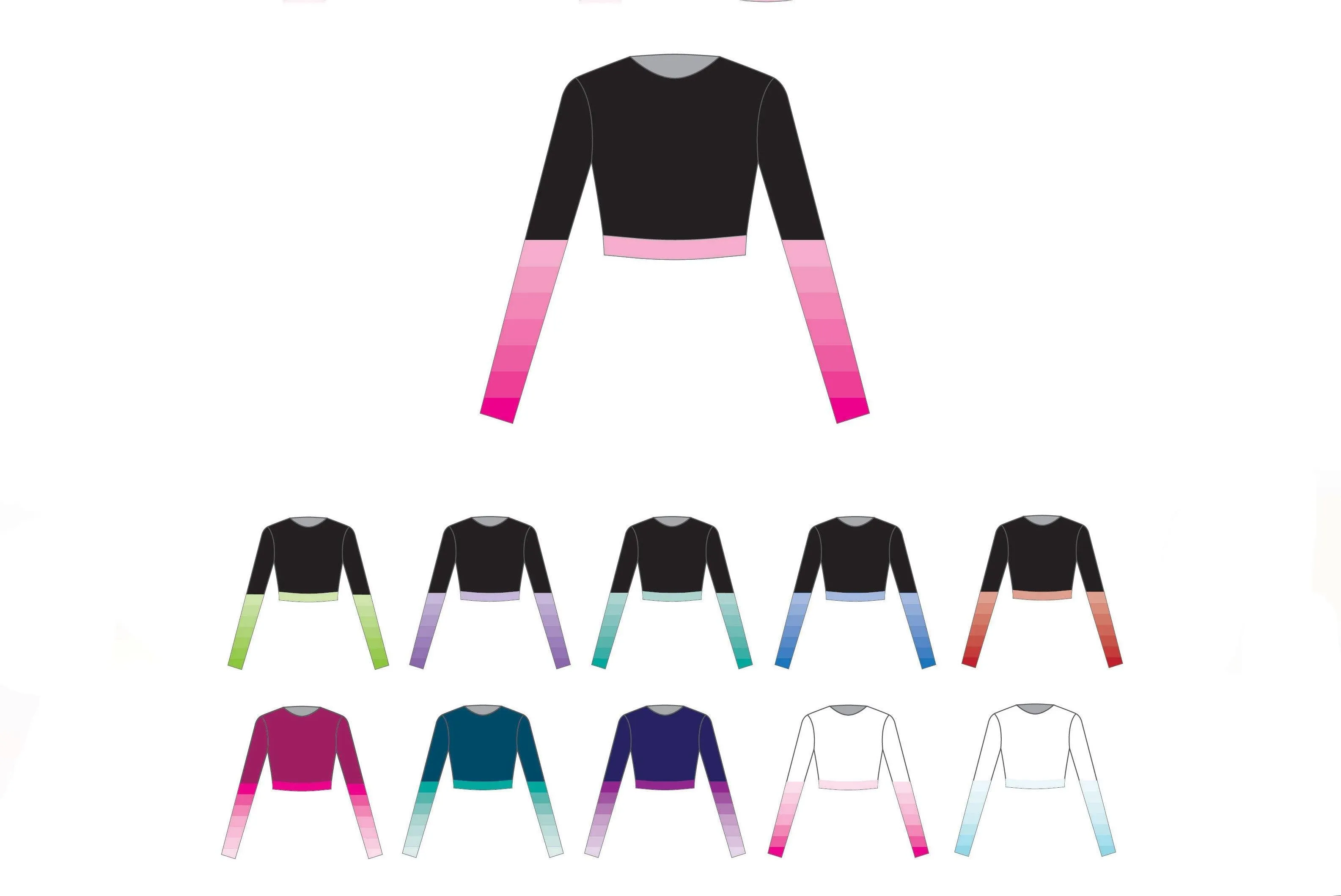 Banded Long Sleeve Crop