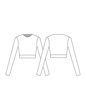 Banded Long Sleeve Crop