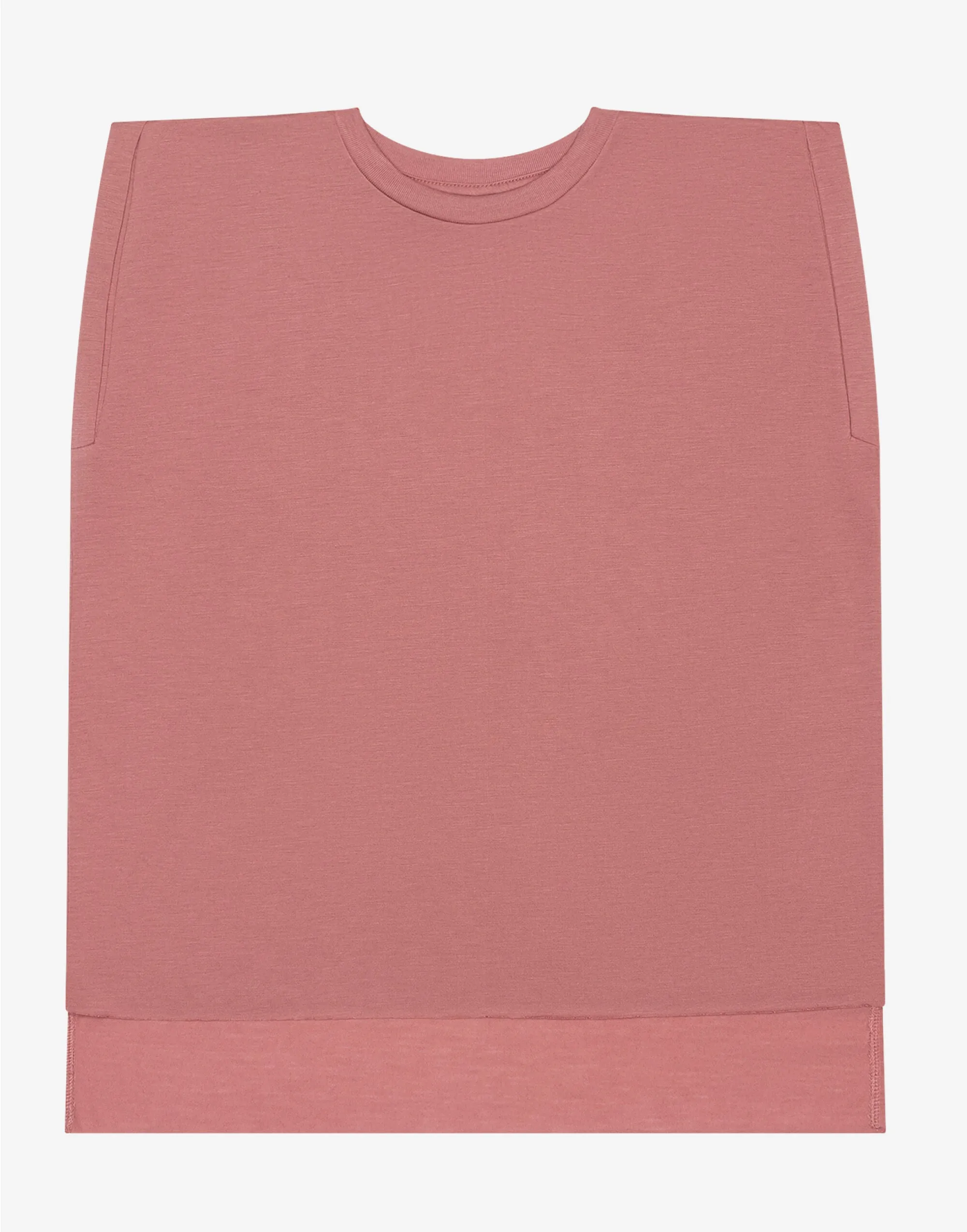 BE8804 Bella Womens Flowy Muscle Tee Roll Cuff