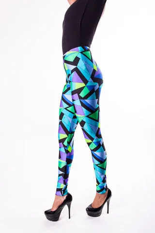 Blue Kaleidoscope Leggings (XS)