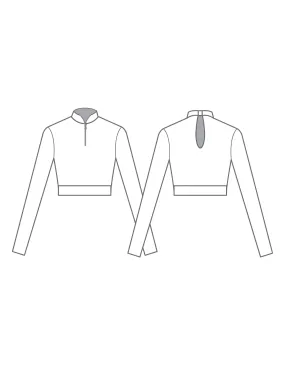 Break Zipper Front Crop Top