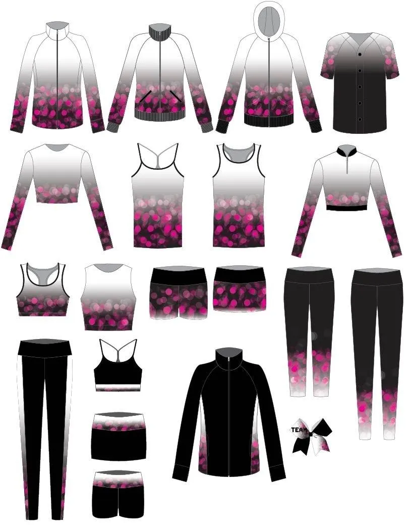 Bubbles Zipper Front Crop Top