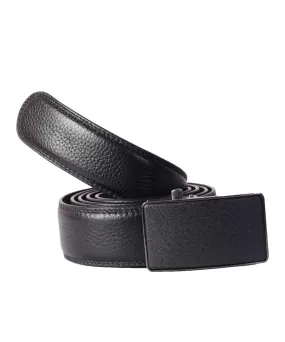 Bulliant Ratchet slide Black Leather Belt for Men