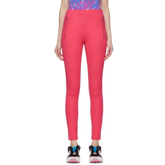 Emilio Pucci Pink Zip Detail Leggings