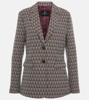 Etro Printed cotton-blend blazer