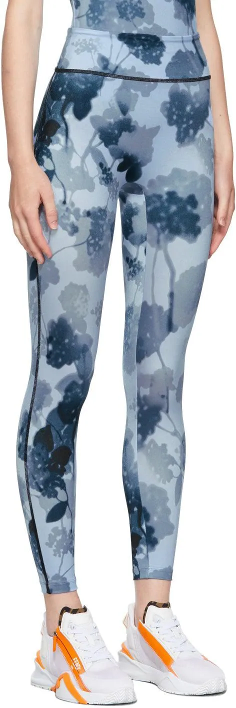 Fendi Blue Floral Leggings