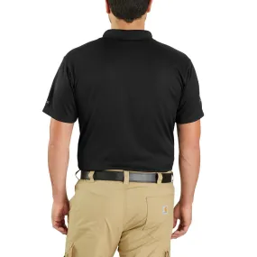 Force Relaxed Fit Lightweight Short-Sleeve Pocket Polo - N04-Black | Carhartt 106662