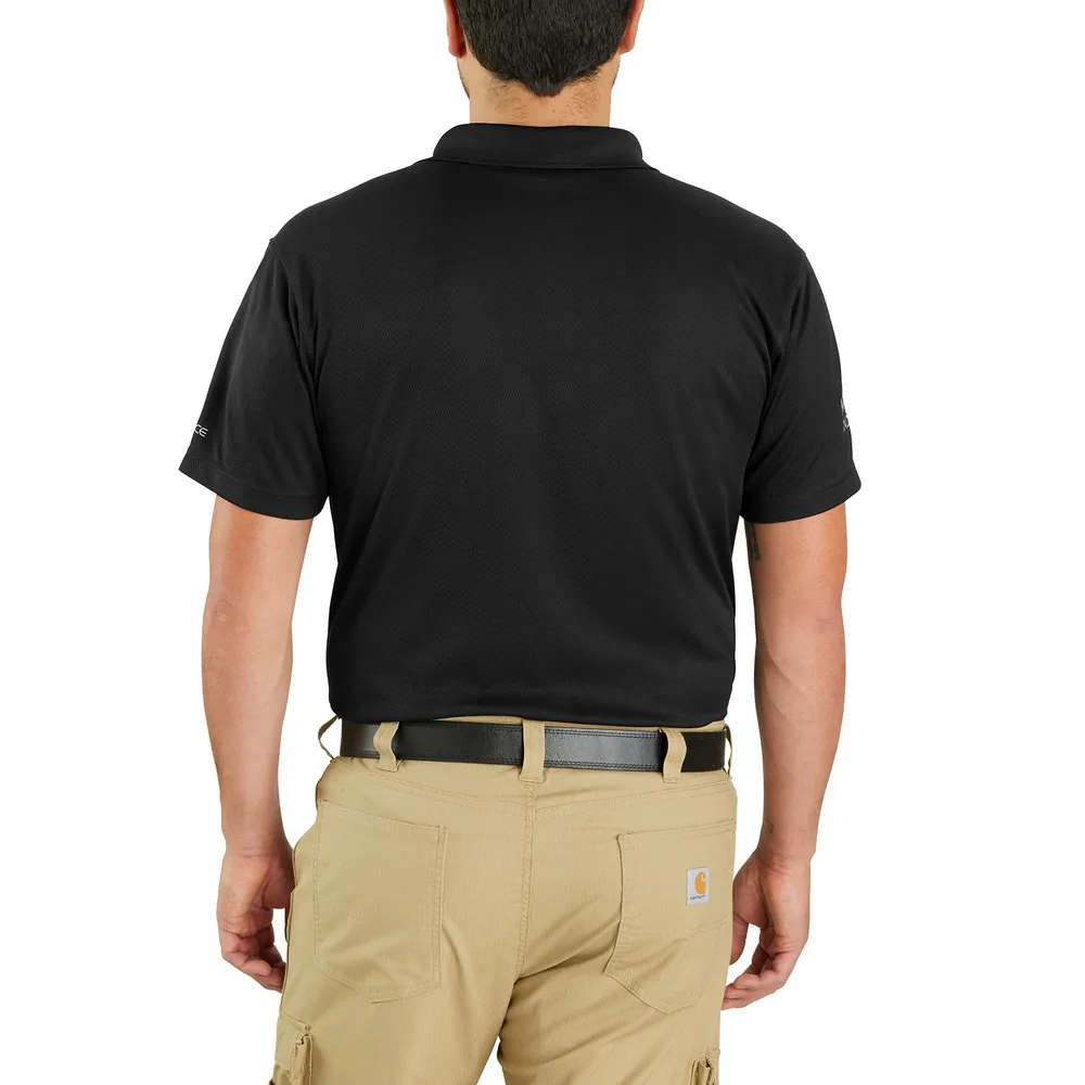 Force Relaxed Fit Lightweight Short-Sleeve Pocket Polo - N04-Black | Carhartt 106662
