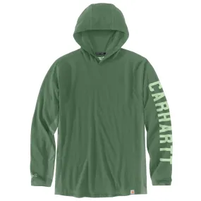 Force Relaxed Fit Midweight Long-Sleeve Logo Graphic Hooded T-Shirt - GH6-Frosted Balsam | Carhartt 106654