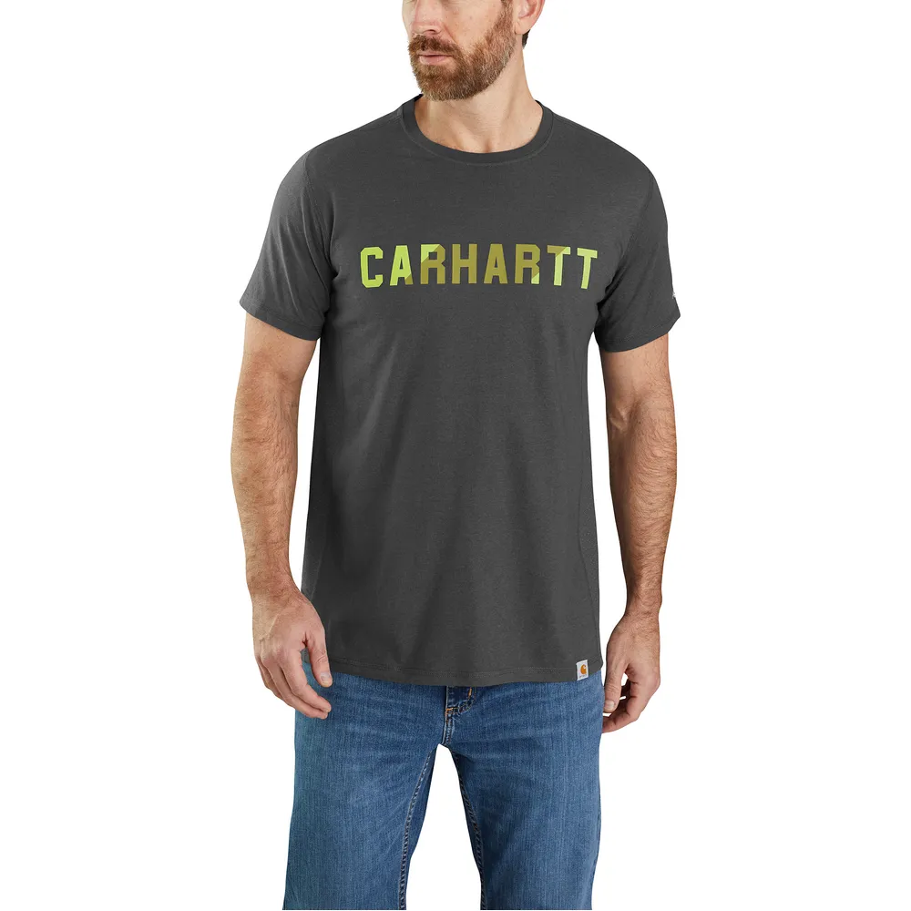 Force Relaxed Fit Midweight Short-Sleeve Logo Graphic T-Shirt - CRH-Carbon Heather | Carhartt 106653
