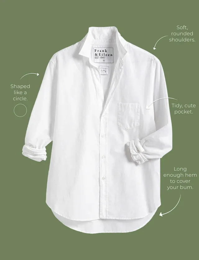 Frank and Eileen Eileen Relaxed Shirt in White Linen