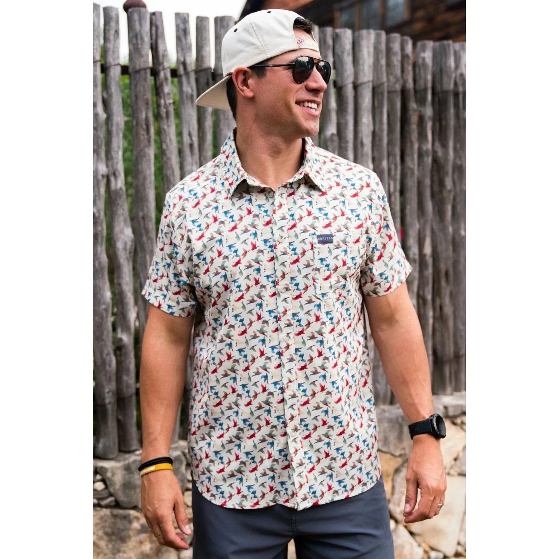 Men's Burlebo Performance Button Up 0008-PBU-AOD