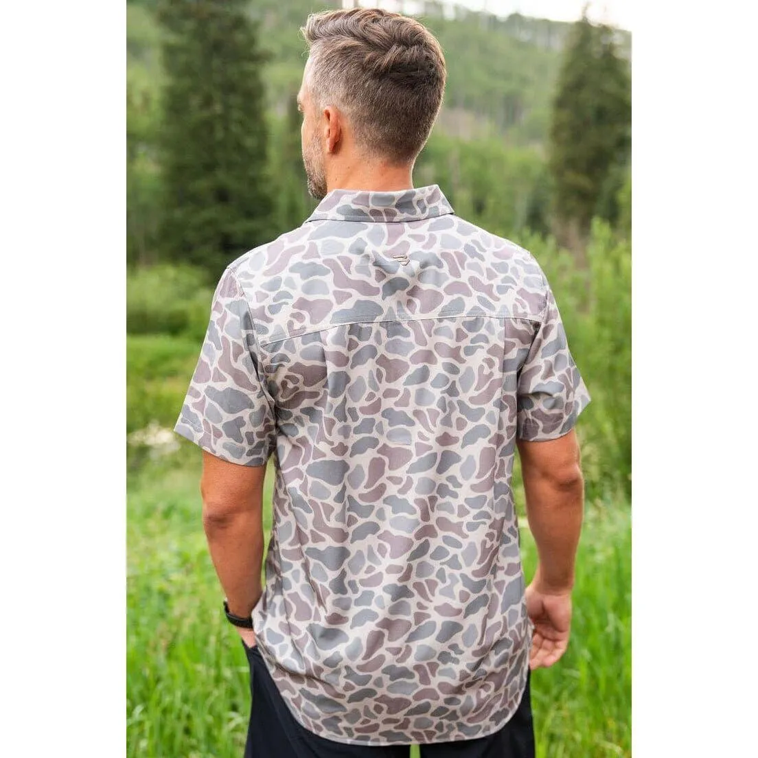 Men's Burlebo Performance Button Up 0008-PBU-CDC