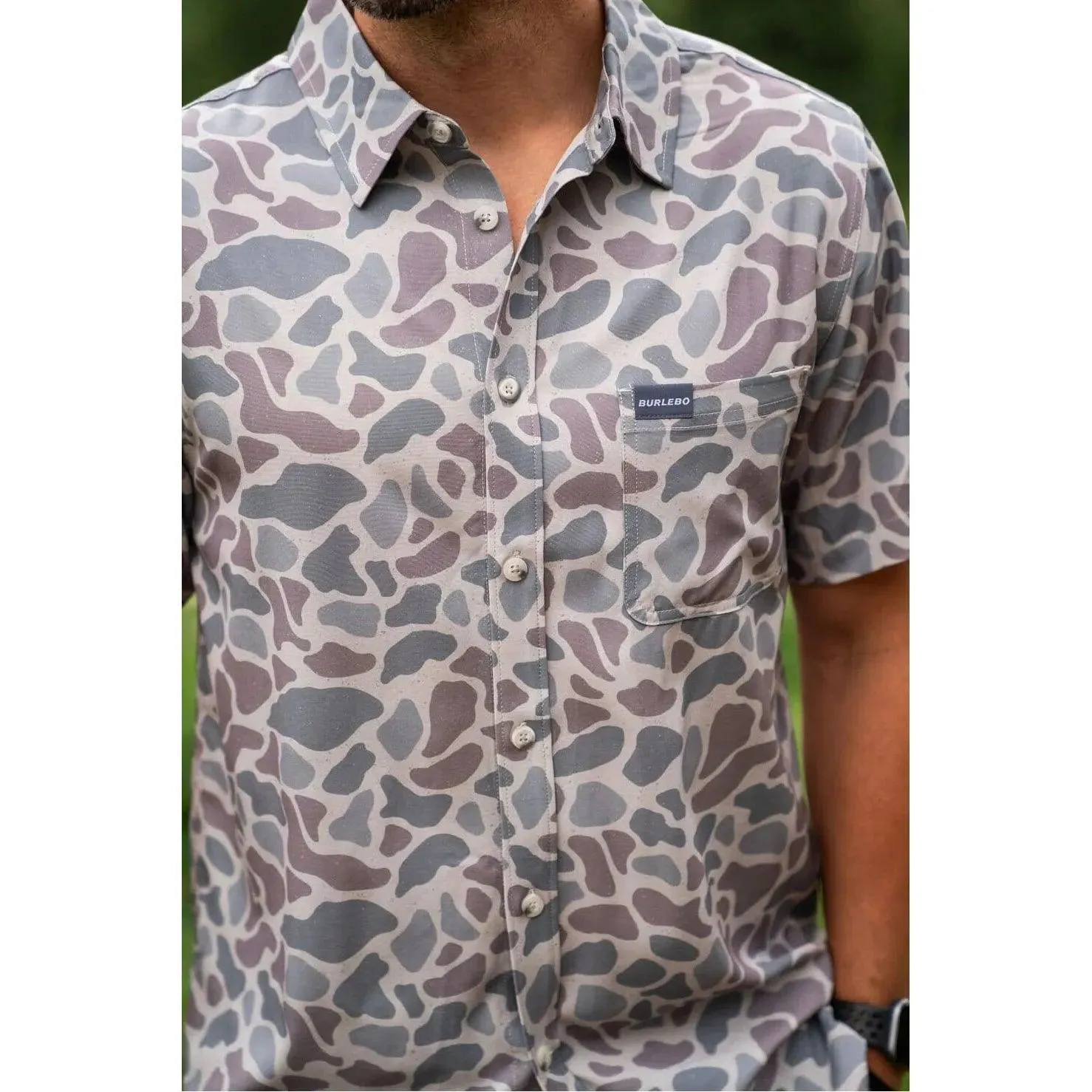 Men's Burlebo Performance Button Up 0008-PBU-CDC