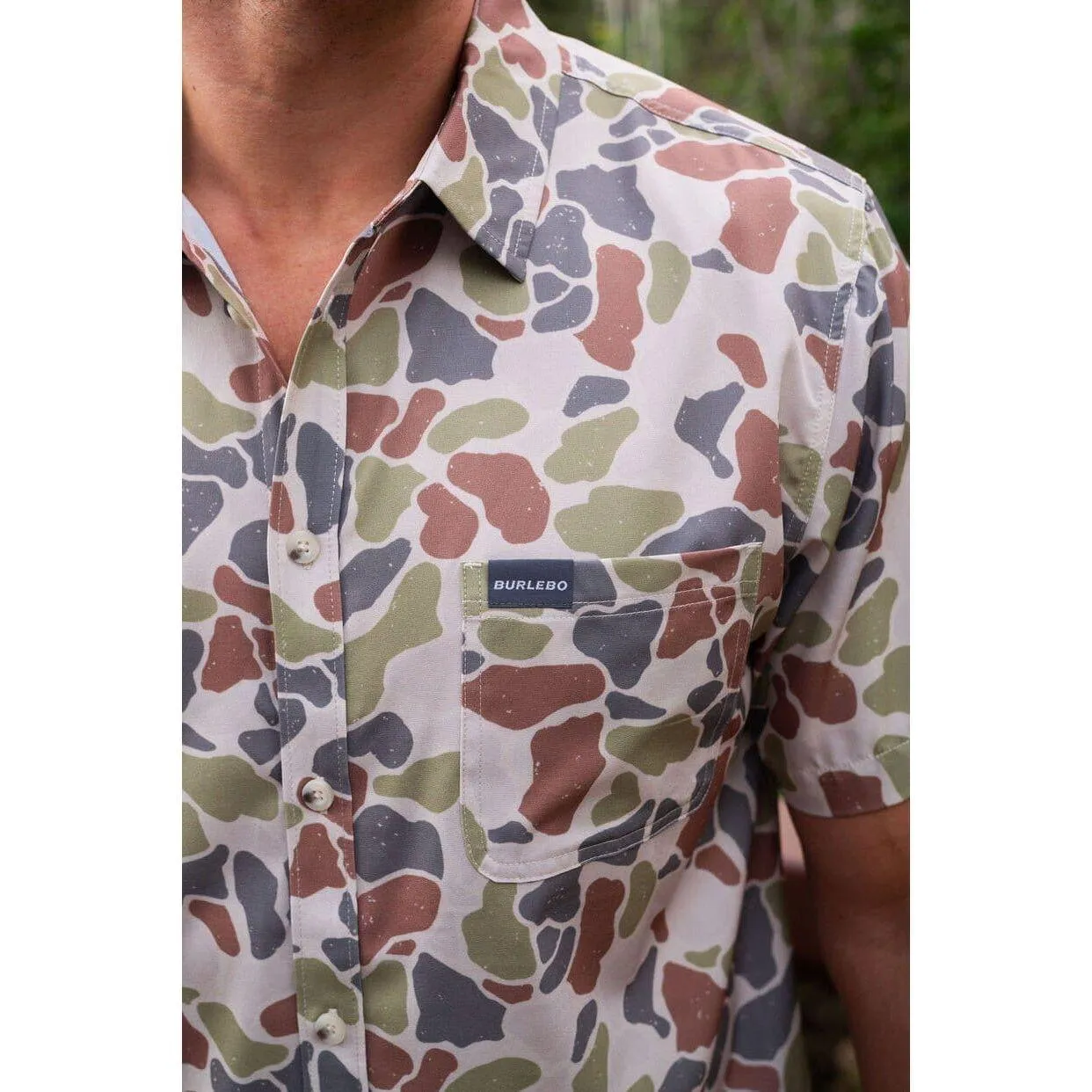 Men's Burlebo Performance Button Up 0008-PBU-DC