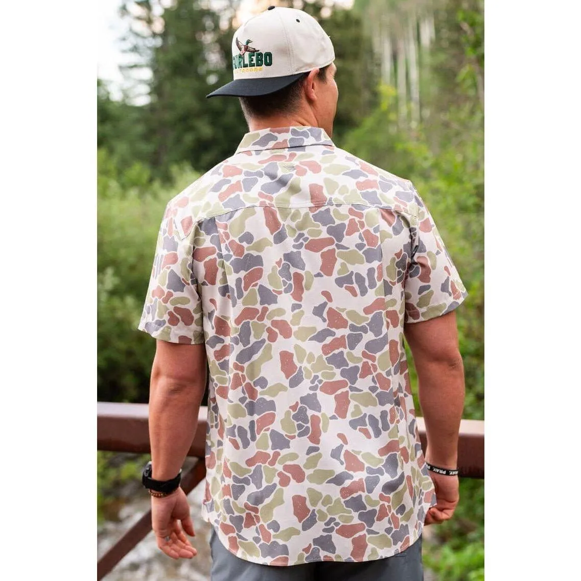 Men's Burlebo Performance Button Up 0008-PBU-DC