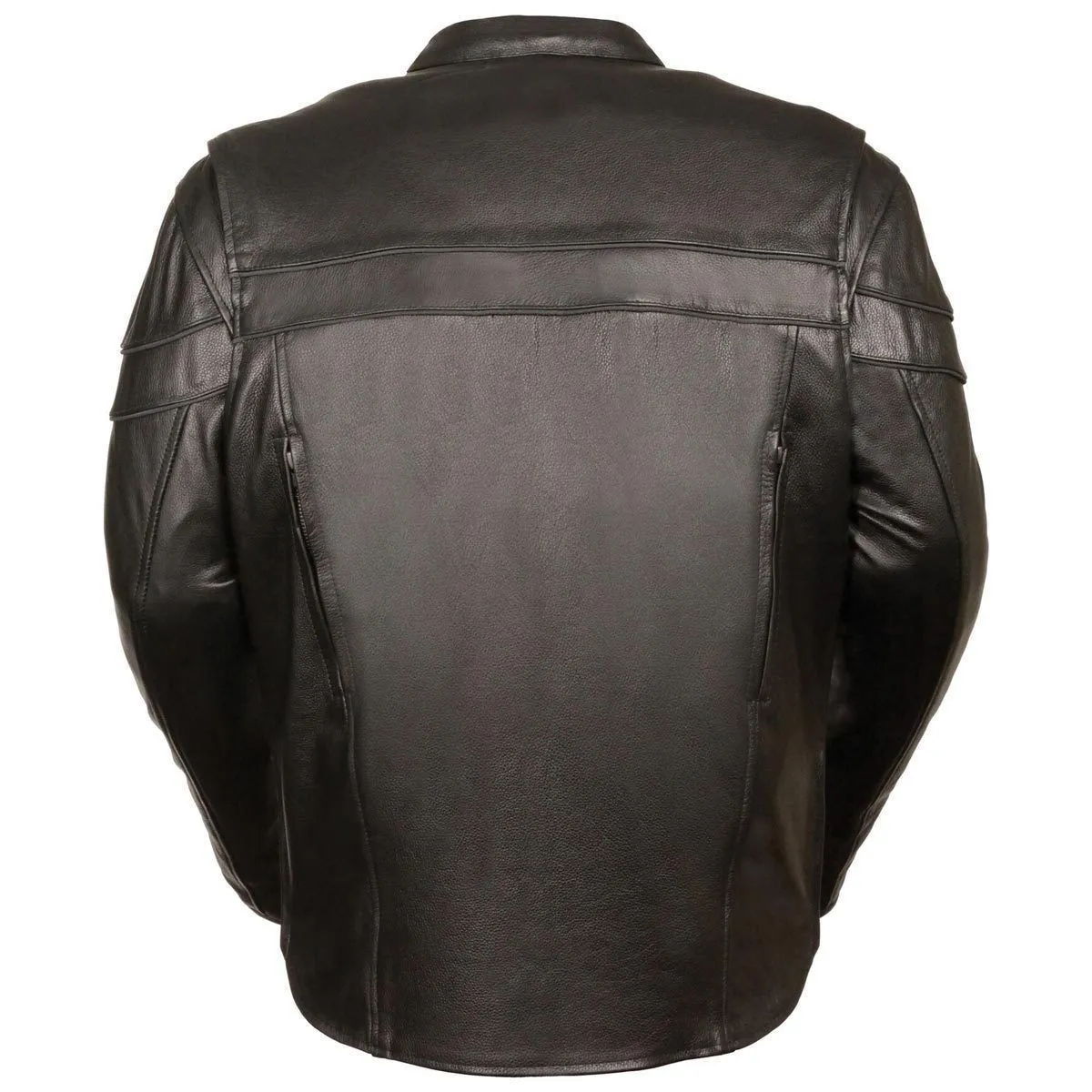 Milwaukee Leather Men's Sporty Crossover Leather Scooter Jacket with Gun Pocket