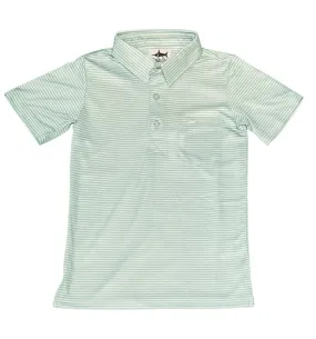 Mint Stripe Inshore Performance Polo