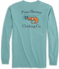 PIMP SHRIMP Long Sleeve Pocketed T-Shirts