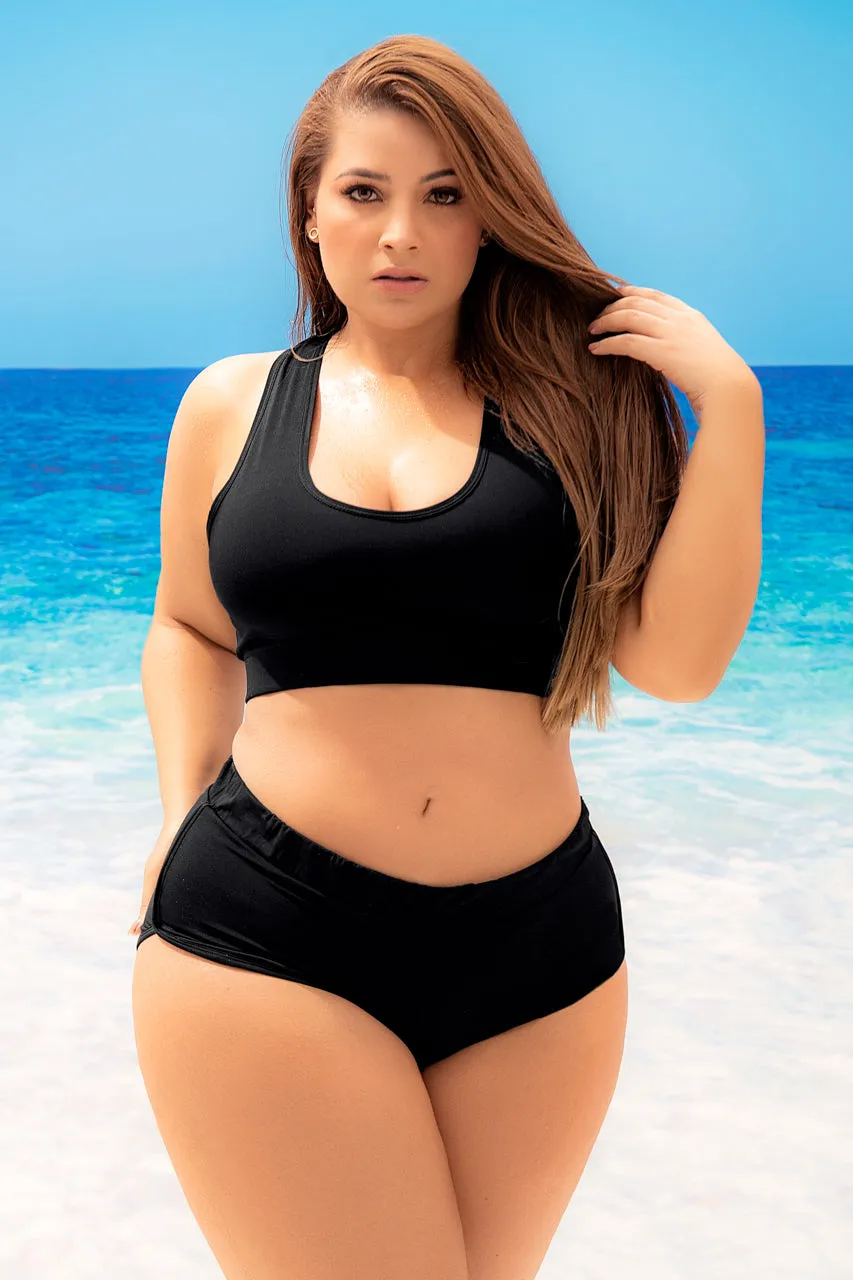 Plus Size Sporty Two Piece