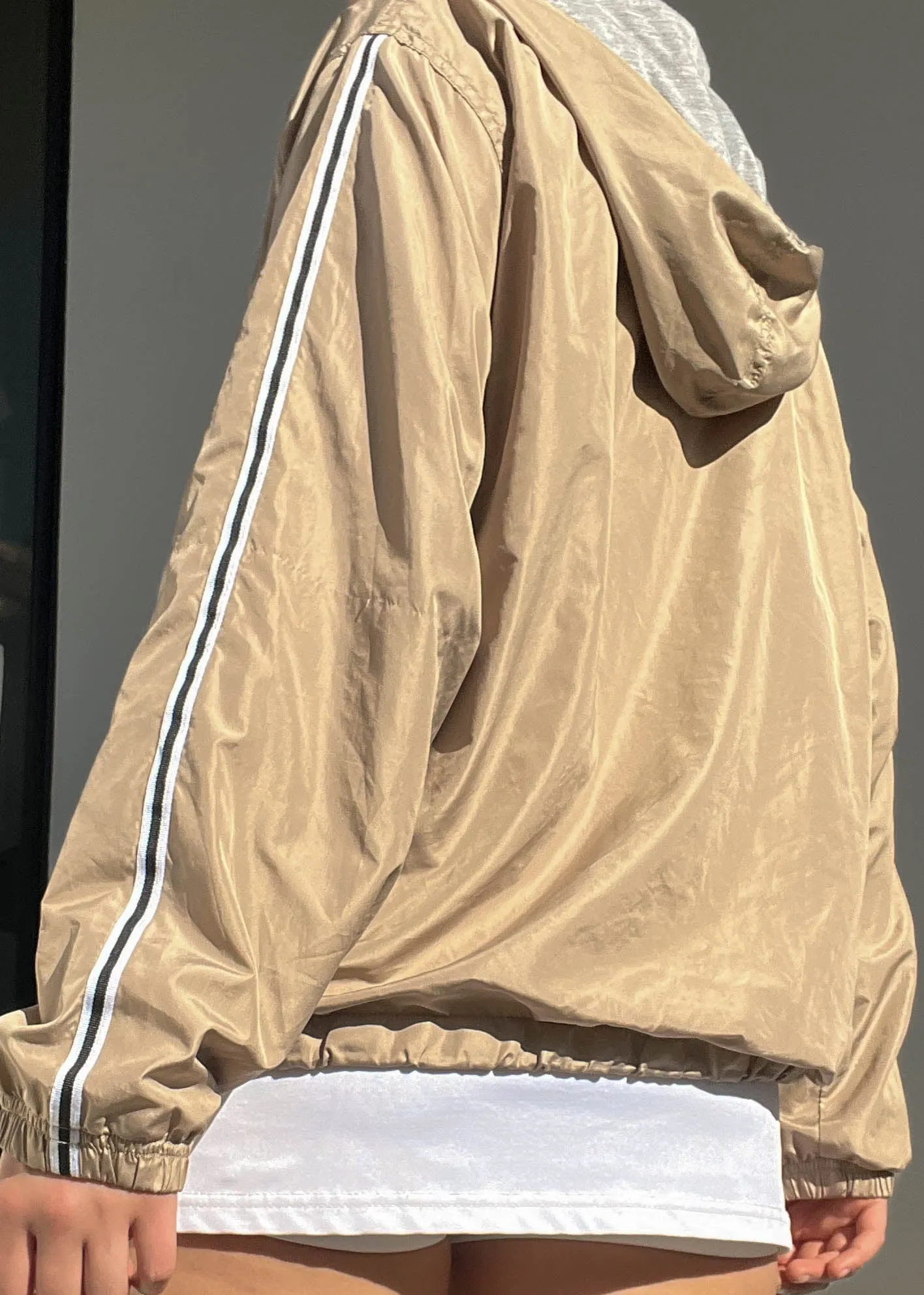 Sporty Hooded Windbreaker (S-M)