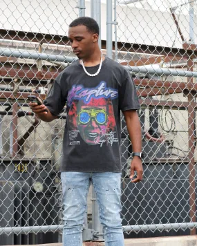 Trinity Kays Kulture Rapture Graphic T shirt In Washed Black